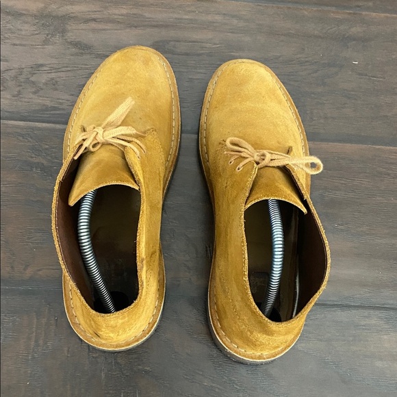 Clarks brown leather Upper lace up boots men’s size 8.5 M width - Picture 4 of 8